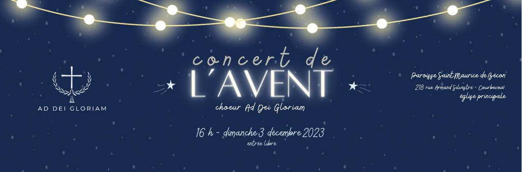 dimanche 3 décembre 16h : adoration/concert d’entrée en Avent