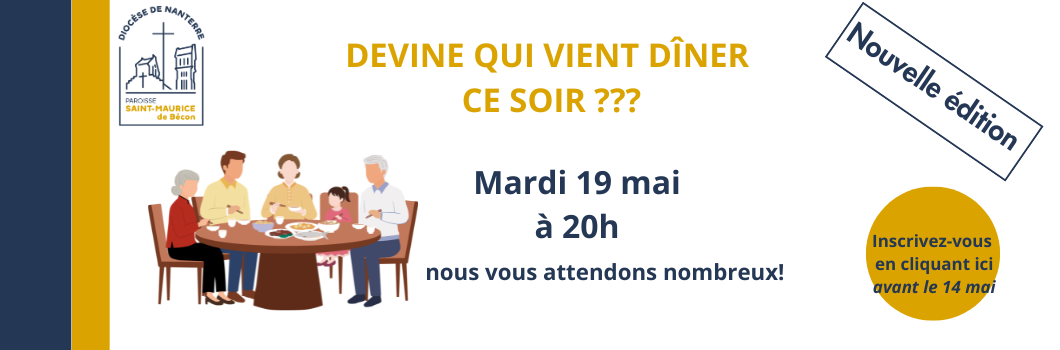 Devine qui vient dîner ce soir – inscription