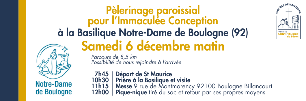 Pèlerinage paroissial à Notre-Dame de Boulogne (92) – samedi 6 décembre